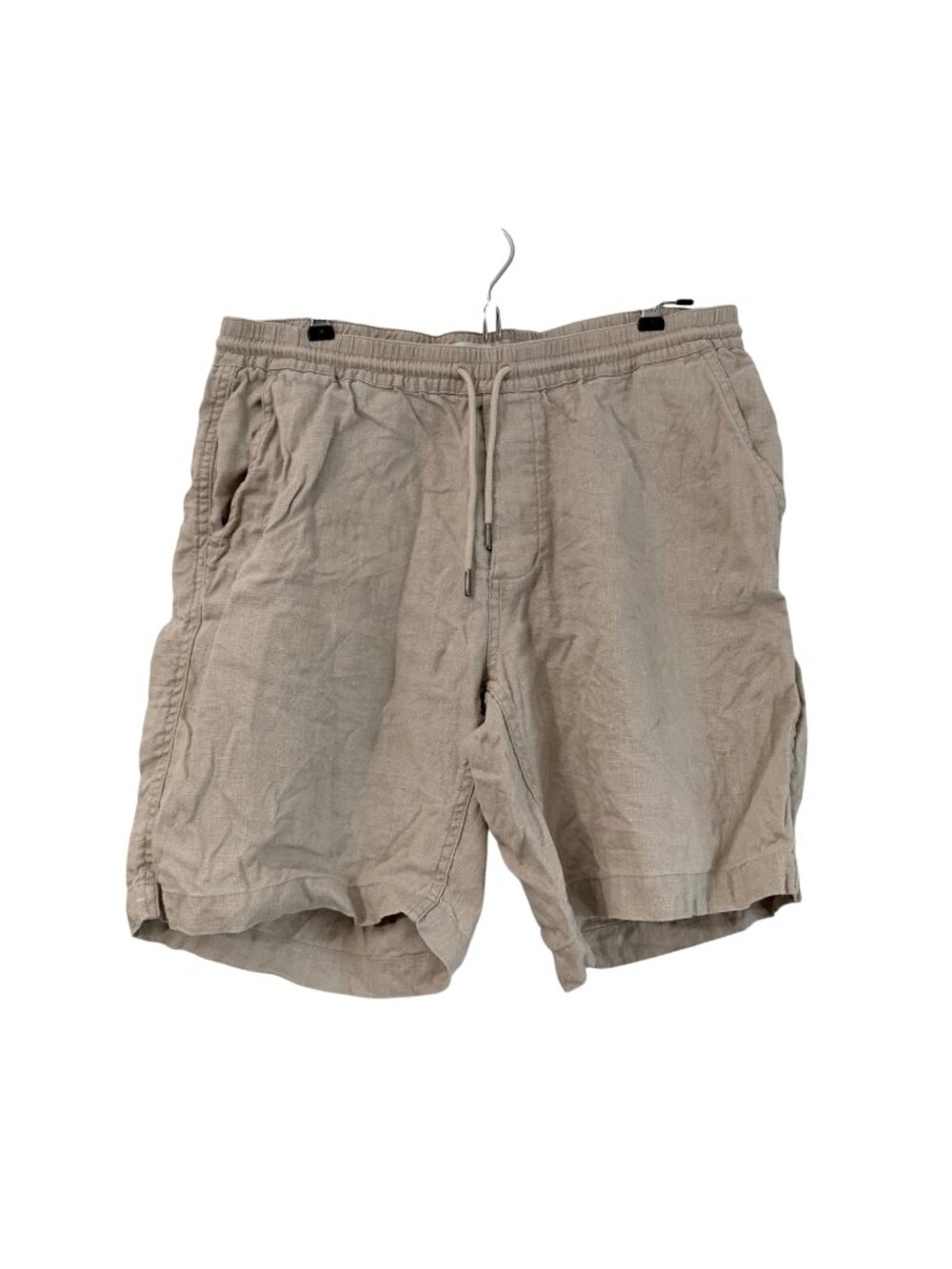 Taylor Stitch Beige 100% Hemp Pull On Drawstring Shorts Mens Size Medium